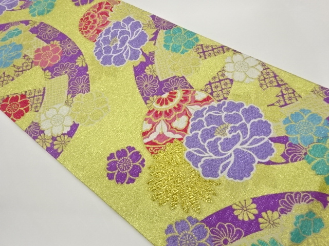 JAPANESE FUKURO OBI / WOVEN FLOWERS